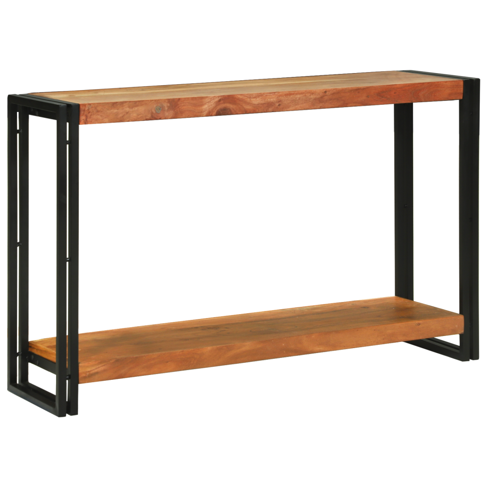 vidaXL Konsolbord med hylla Brun 120 x 33 x 75 cm massivt akacia