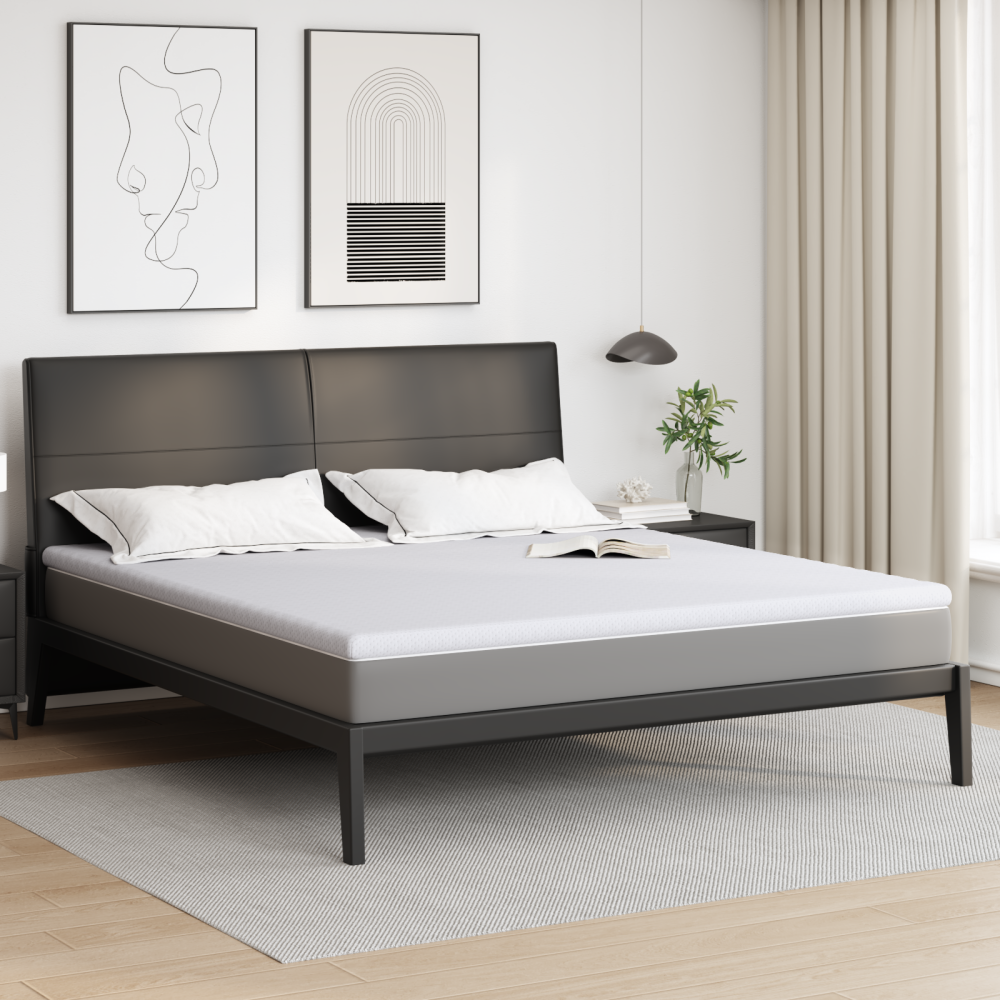 vidaXL Madrasskydd Övrigt Vit 200 x 200 cm 100% polyester jacquard tyg