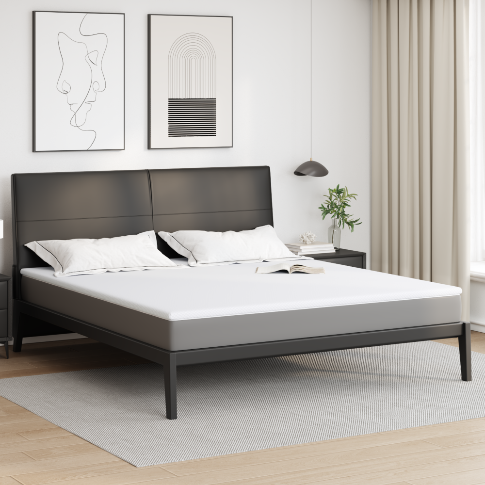 vidaXL Madrasskydd Vit 180 x 200 cm 100% polyester jacquard tyg