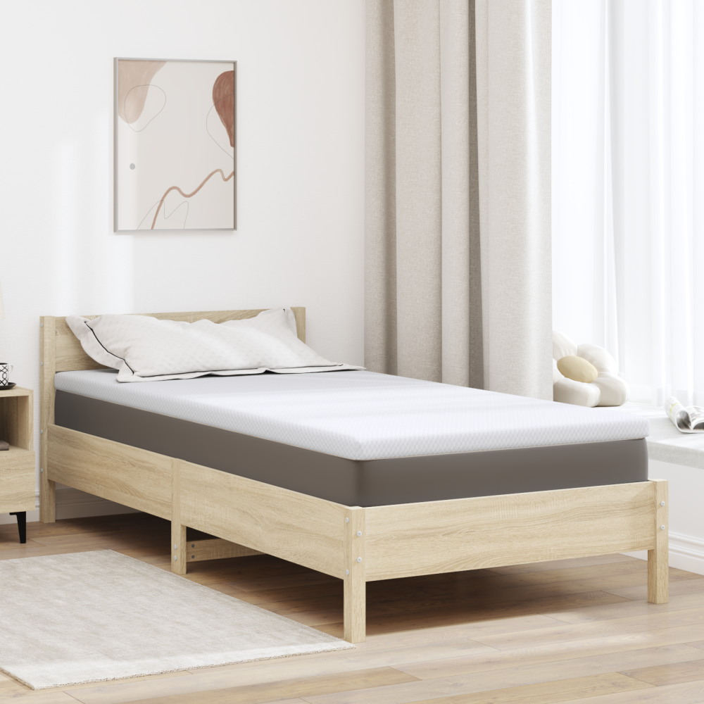vidaXL Madrasskydd Vit 100 x 200 cm 100% polyester jacquard tyg