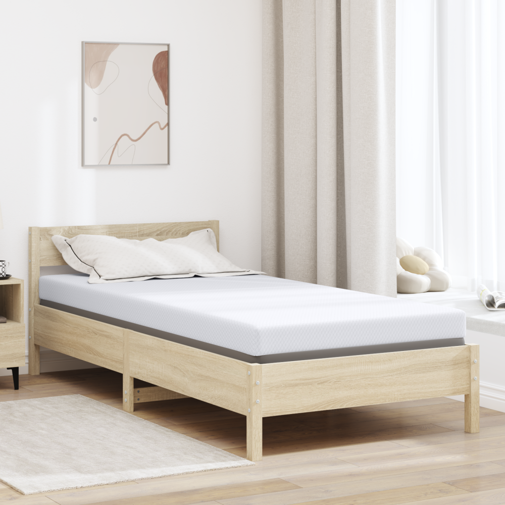 vidaXL Madrasskydd Vit 90 x 200 cm 100% polyester jacquard tyg