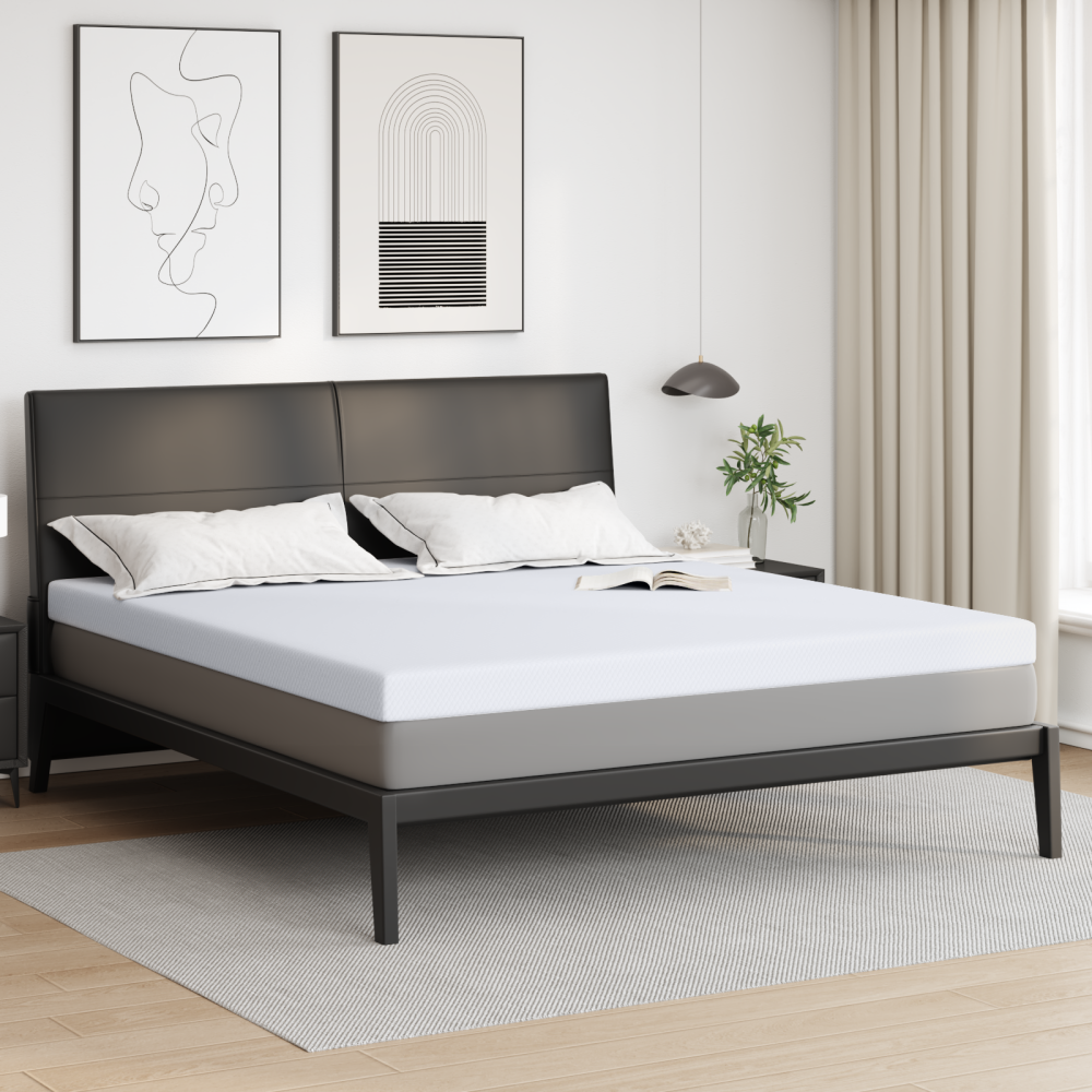 vidaXL Madrasskydd Vit 180 x 200 cm 100% polyester jacquard tyg
