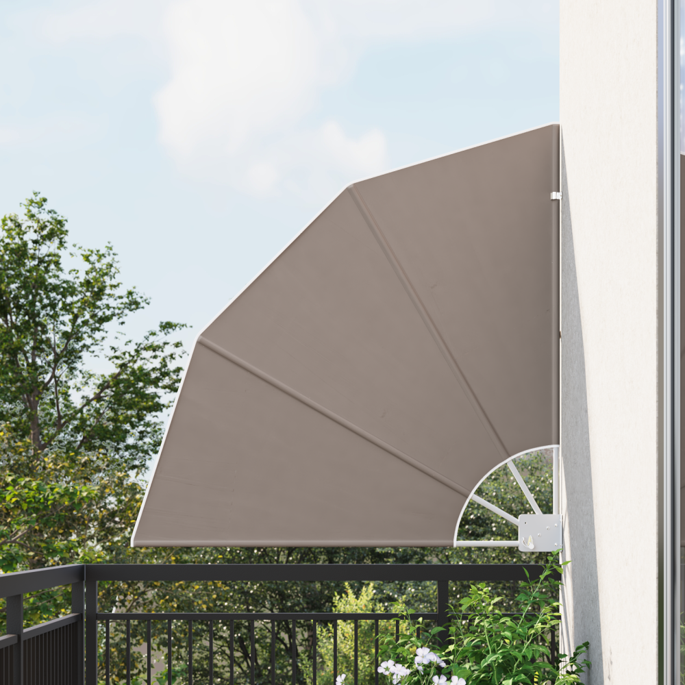 vidaXL Balkongskärm Taupe 115 x 115 cm tyg
