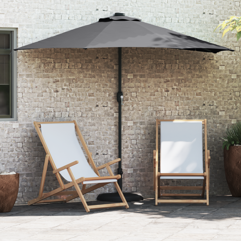 vidaXL Trädgårdsparasol Antracit 294 x 150 x 224 cm tyg