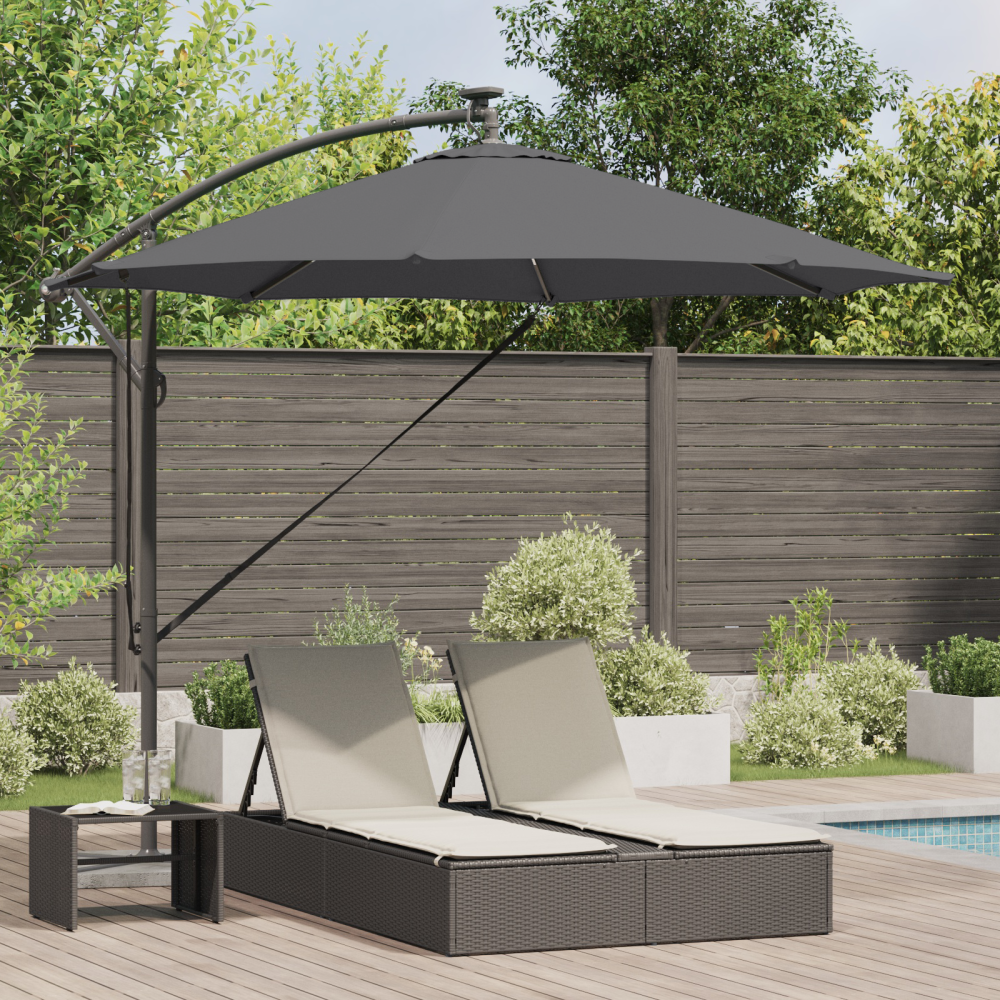 vidaXL Cantilever bananparasol Antracit 294 x 294 x 248 cm