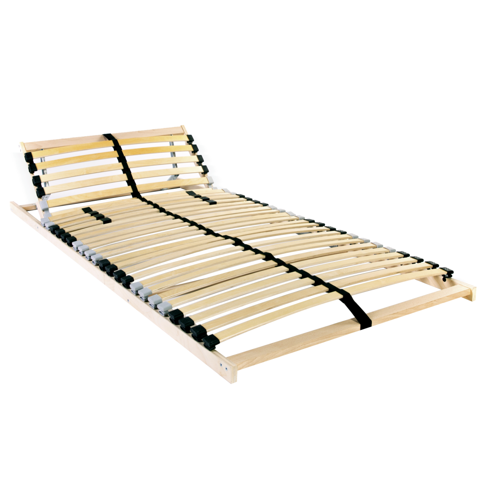 vidaXL Ribbad sängbotten Brun 100 x 190 cm Massivt bokträ