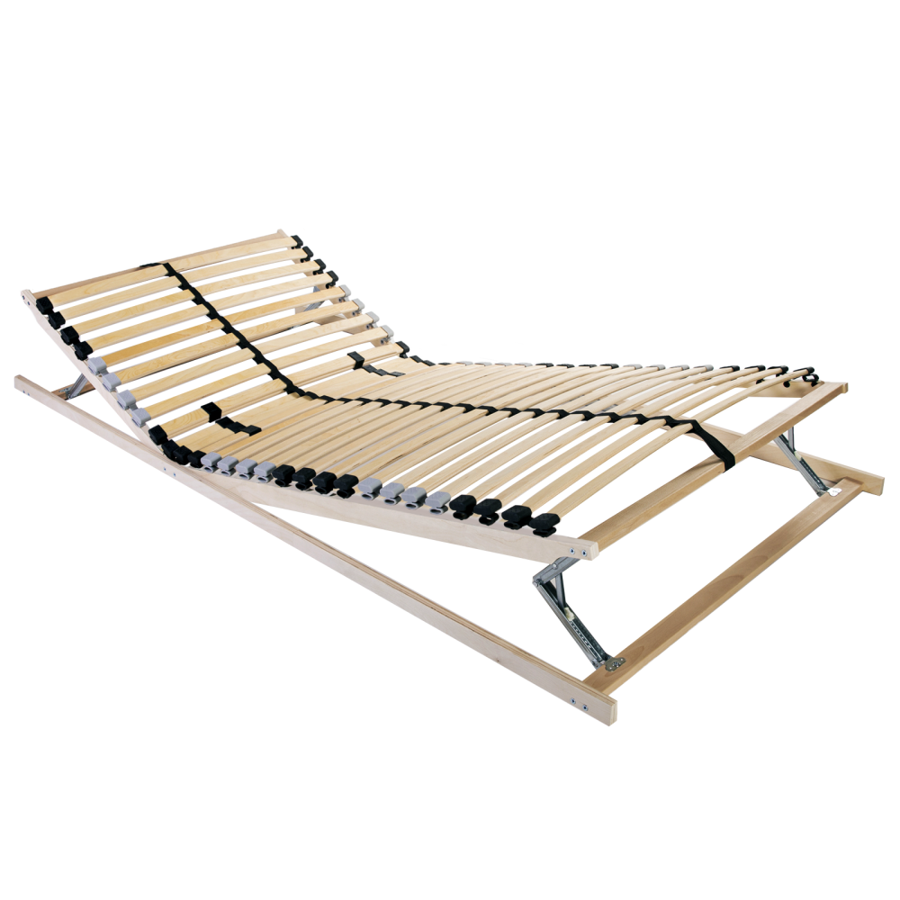 vidaXL Ribbad sängbotten Brun 90 x 190 cm Massivt bokträ
