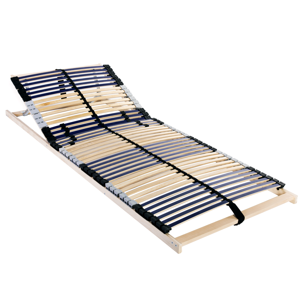 vidaXL Ribbad sängbotten Brun 90 x 190 cm Massivt bokträ
