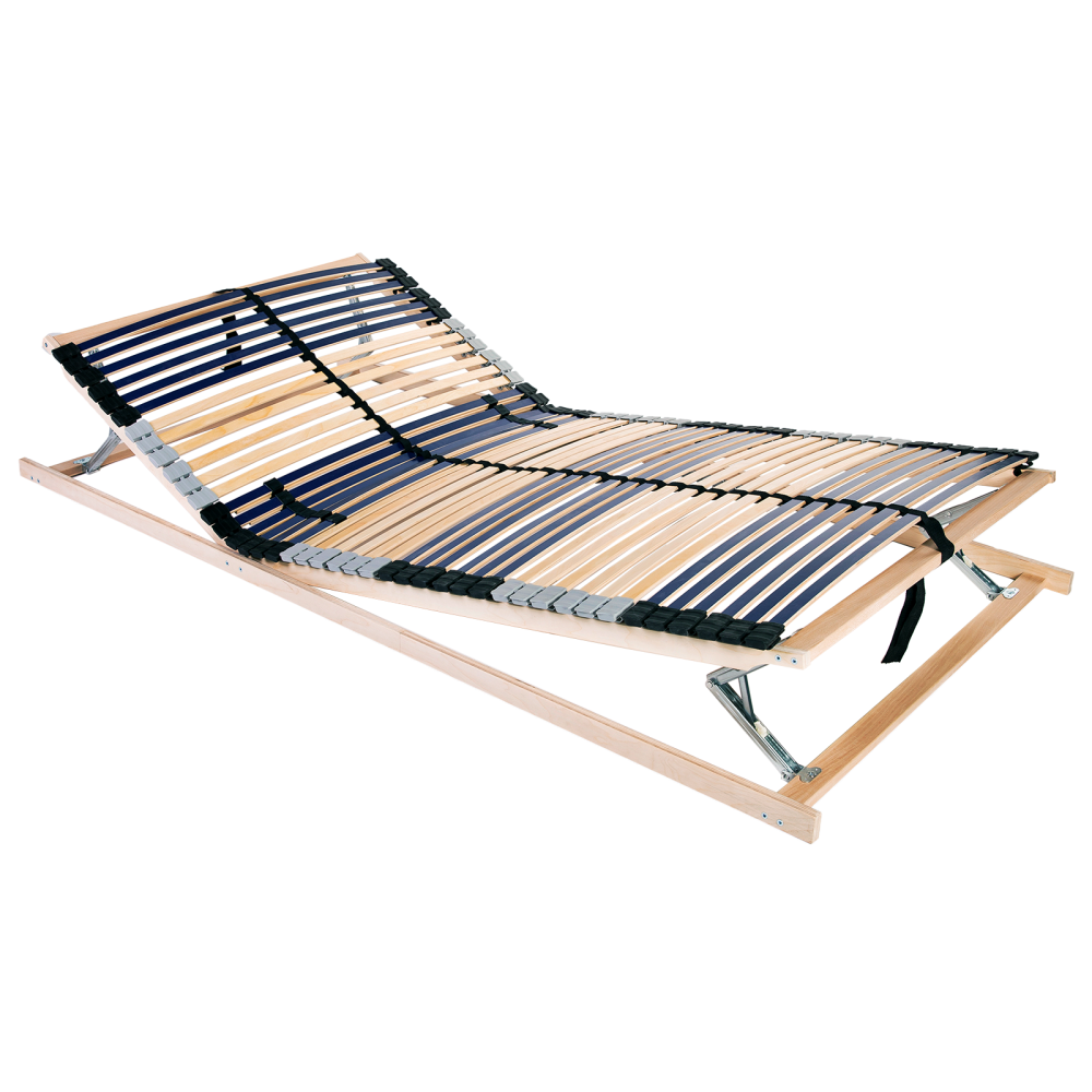 vidaXL Ribbad sängbotten Brun 100 x 190 cm Massivt bokträ