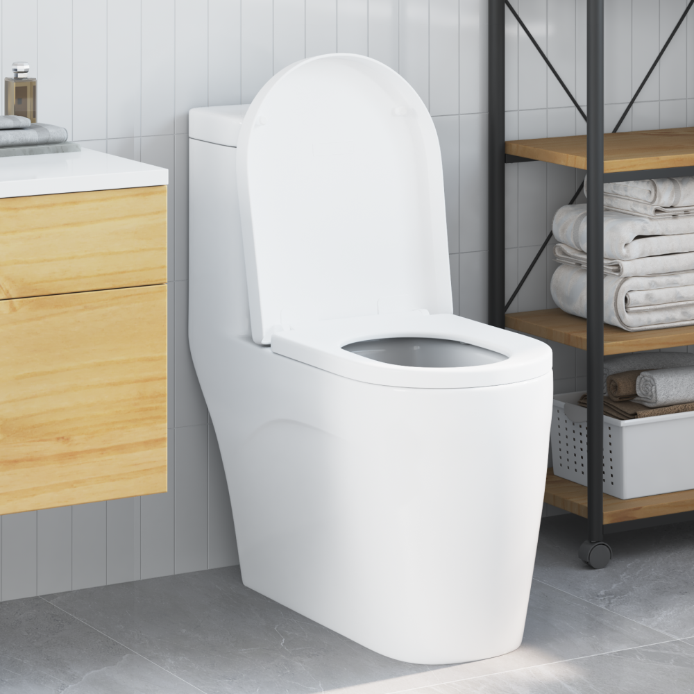 vidaXL Toalettstol Vit 48 x 36.5 x 4.5 cm Polypropylen