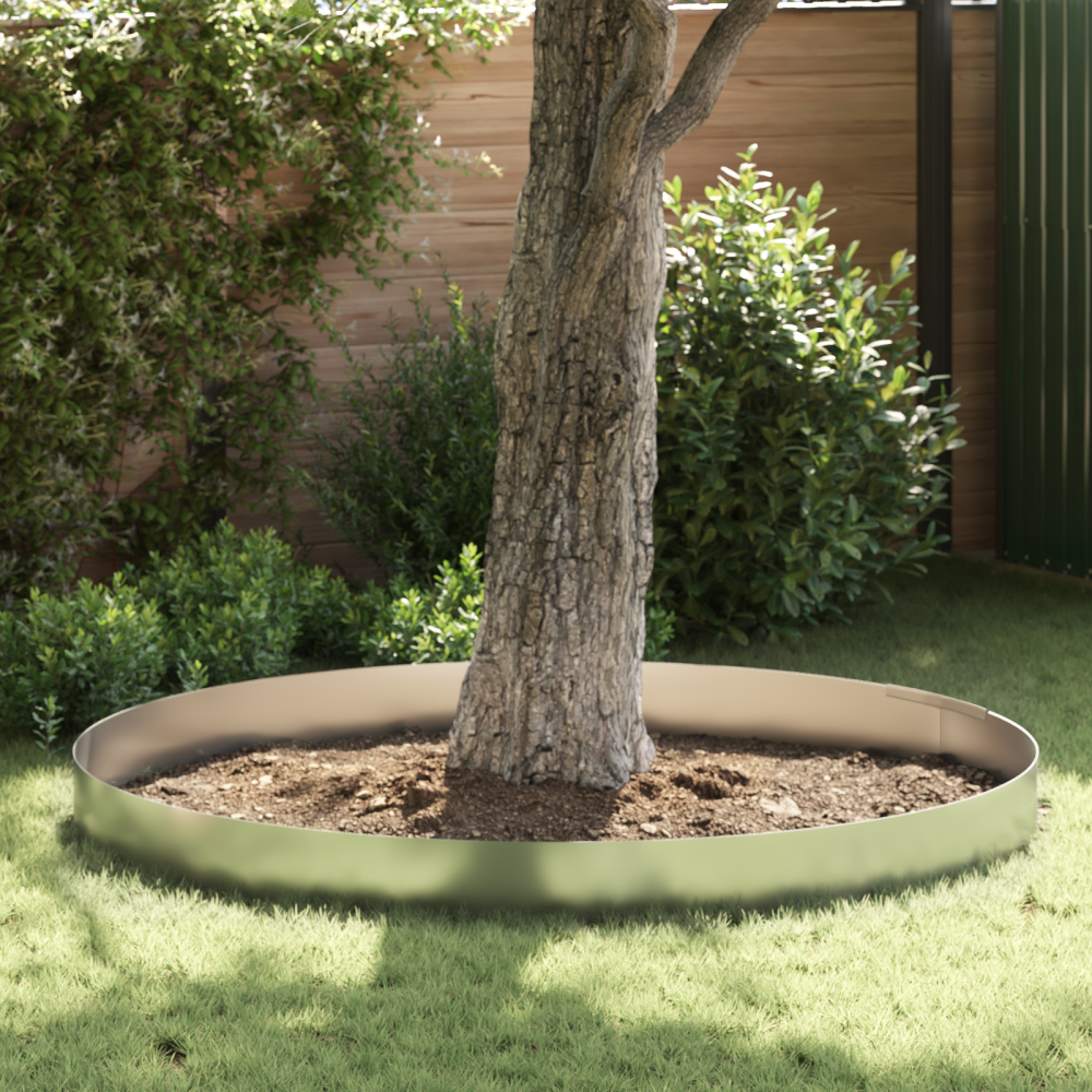 vidaXL Trädgårdsgräskant Silver 450 x 25 cm Galvaniserat stål