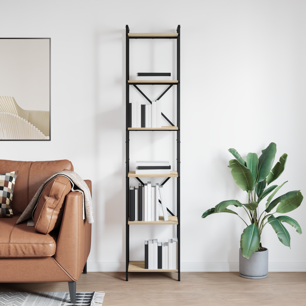 vidaXL Hyllsystem Sonoma-ek 40 x 30 x 189,5 cm Konstruerat trä