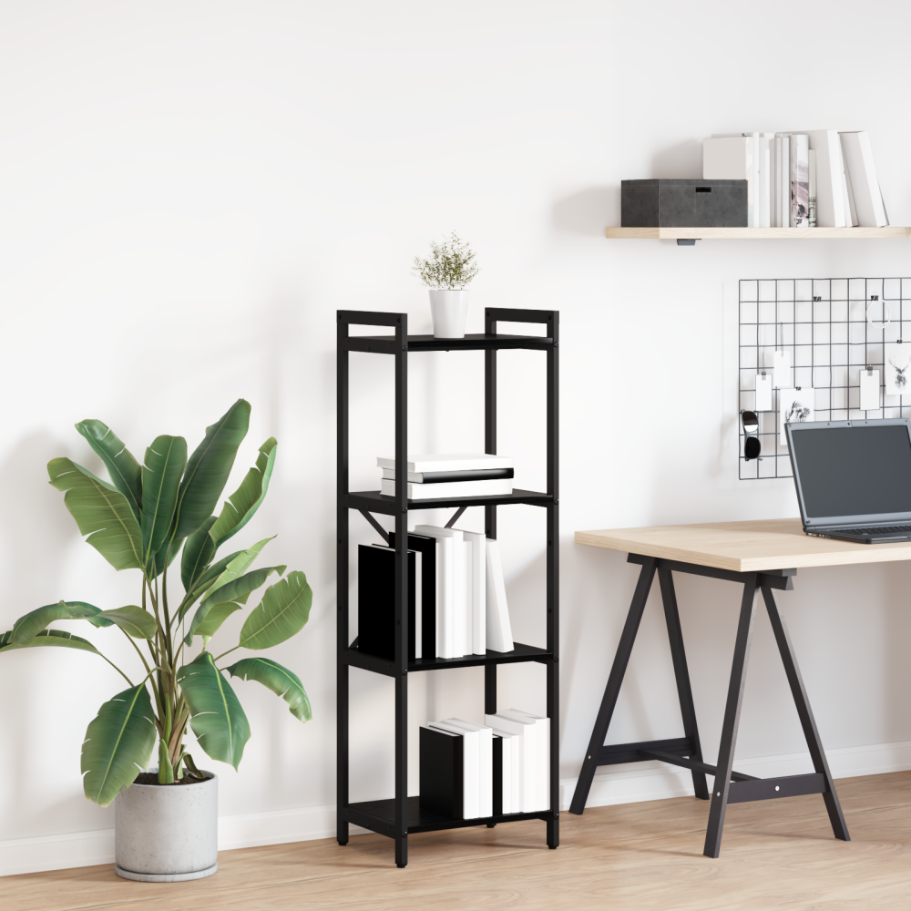 vidaXL Hyllsystem Svart Ek 40 x 30 x 85 cm Konstruerat trä