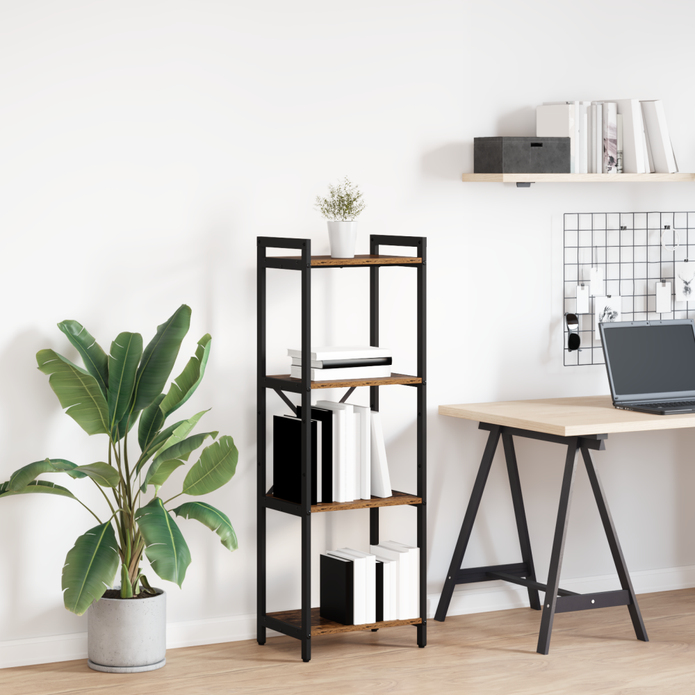 vidaXL Hyllsystem Gammalt trä 40 x 30 x 85 cm Konstruerat trä