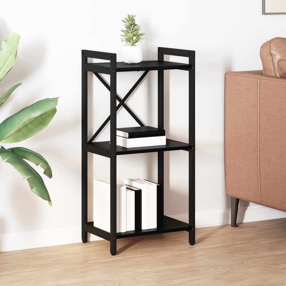 vidaXL Hyllsystem Svart Ek 40 x 30 x 85 cm Konstruerat trä