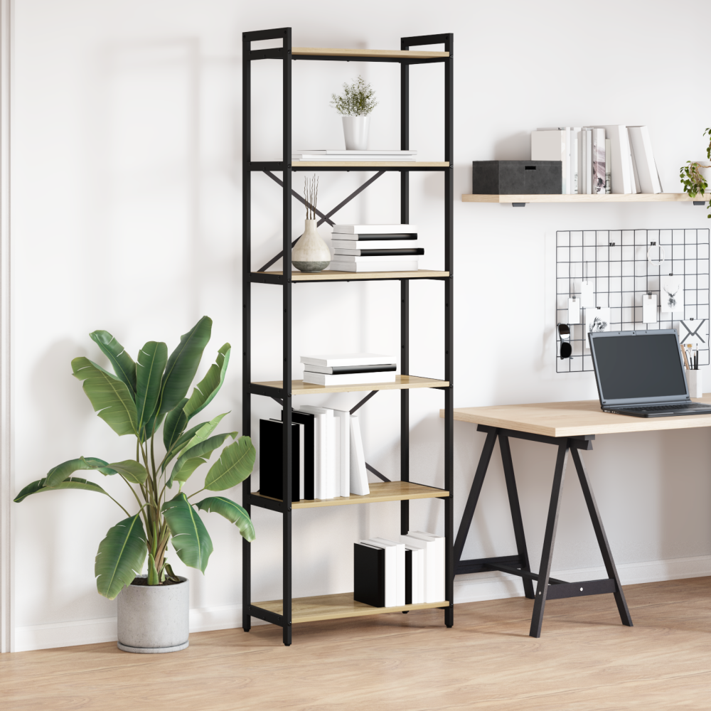 vidaXL Hyllsystem Sonoma-ek 40 x 30 x 85 cm Konstruerat trä