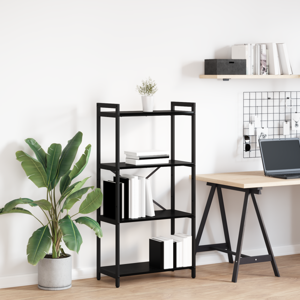 vidaXL Hyllsystem Svart Ek 40 x 30 x 85 cm Konstruerat trä