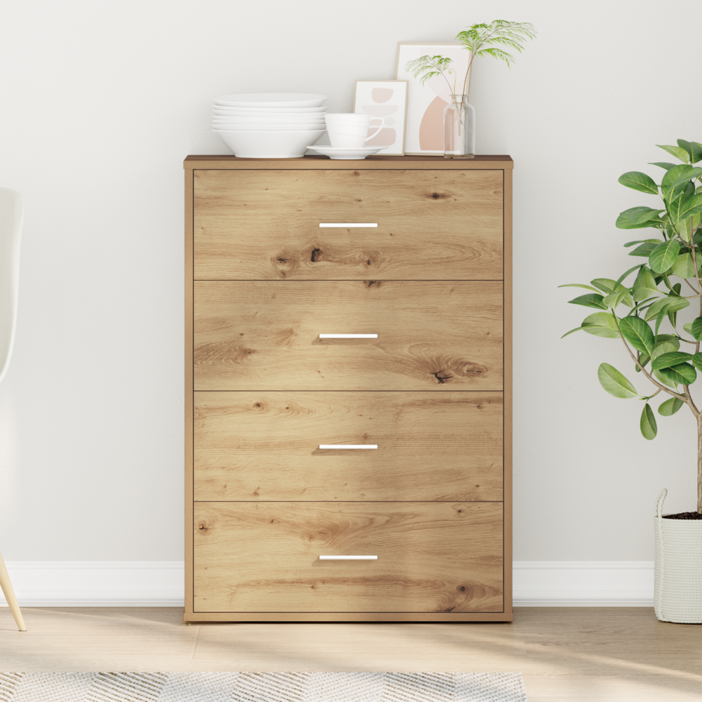 vidaXL Sideboard med låda artisan ek 60 x 31 x 84 cm Spånskiva