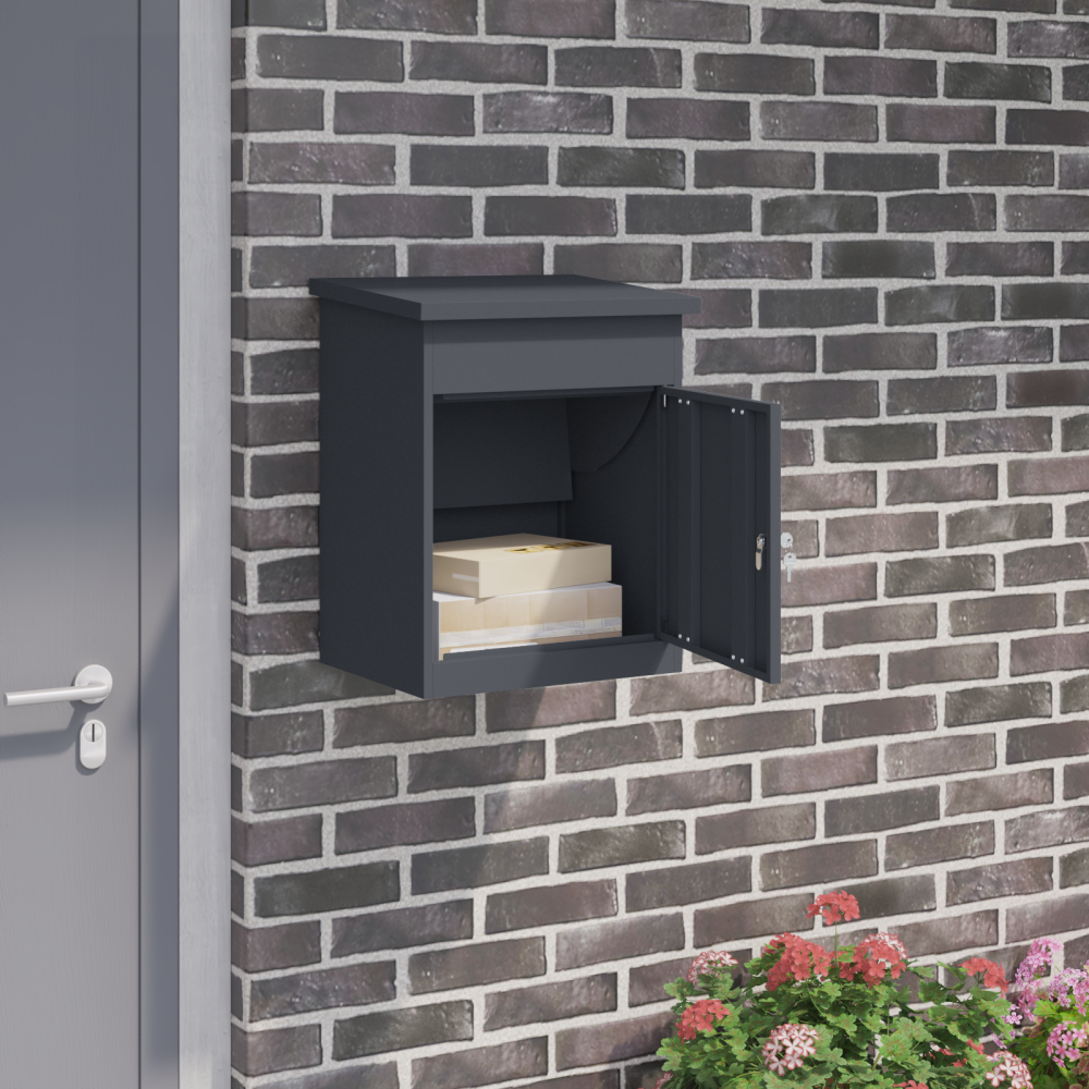 vidaXL Paketbox Antracit 44 x 35 x 59 cm Stål