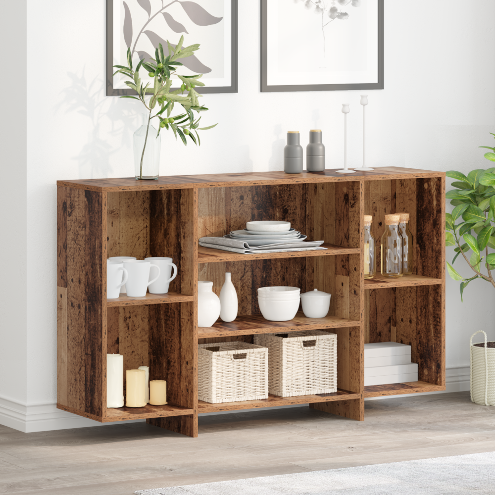vidaXL Sideboard Gammalt trä 120 x 30 x 75 cm Konstruerat trä