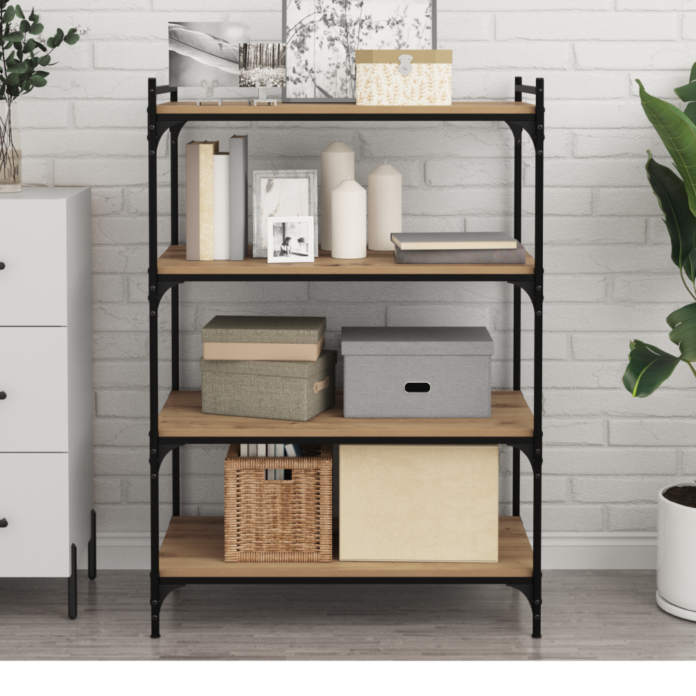 vidaXL Bokhylla Bräda med hylla 4 pcs Brun 100 x 40 x 1.5cm Spånskiva