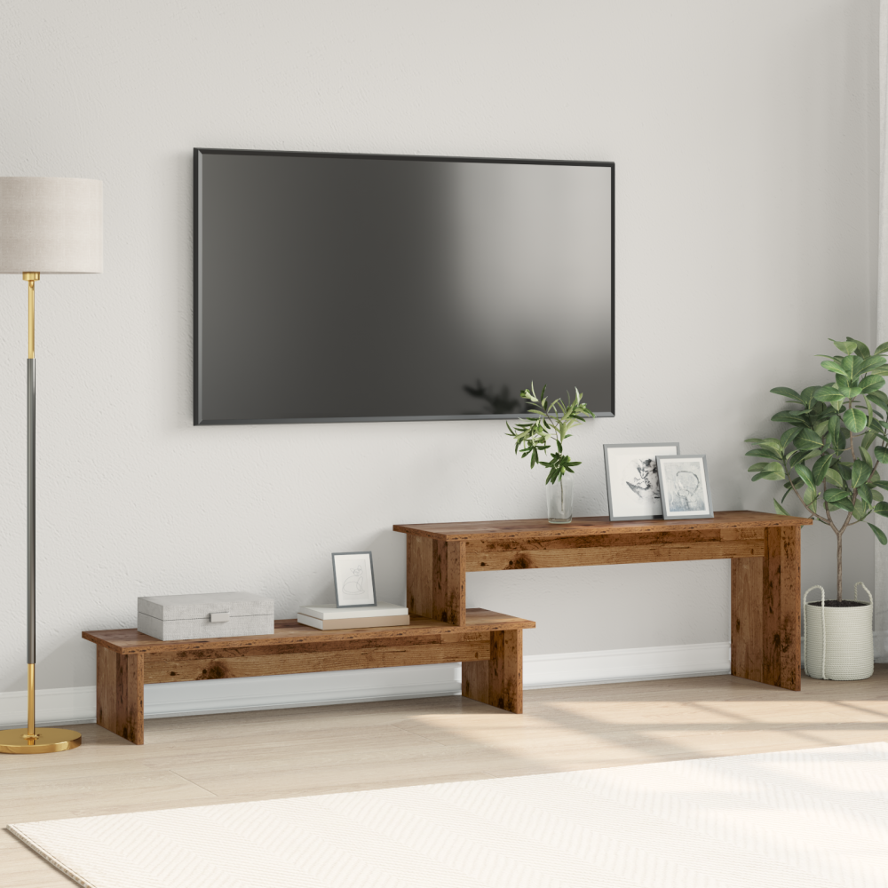 vidaXL TV-bänkset Gammalt trä 180 x 30 x 43 cm Konstruerat trä