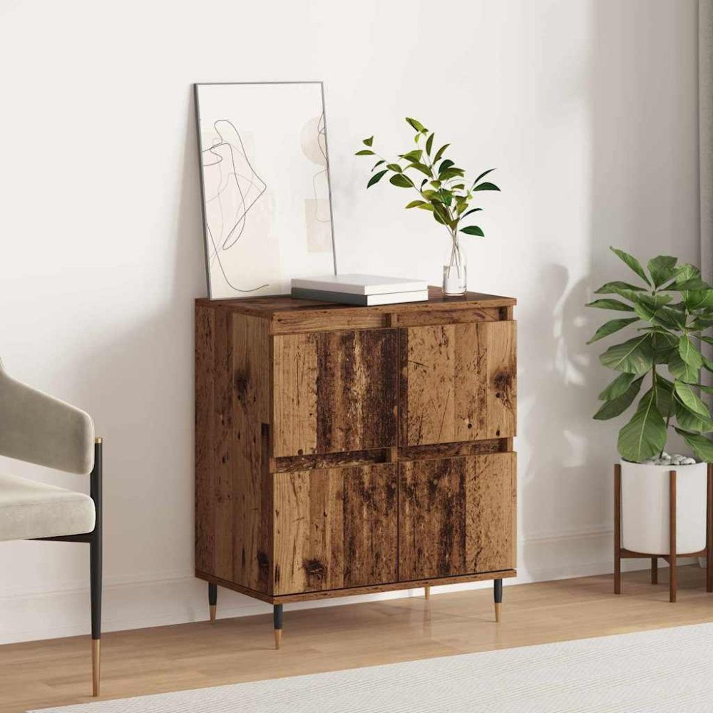 vidaXL Sideboard med lagring med dörr Brun 60 x 35 x 70 cm Konstruerat trä
