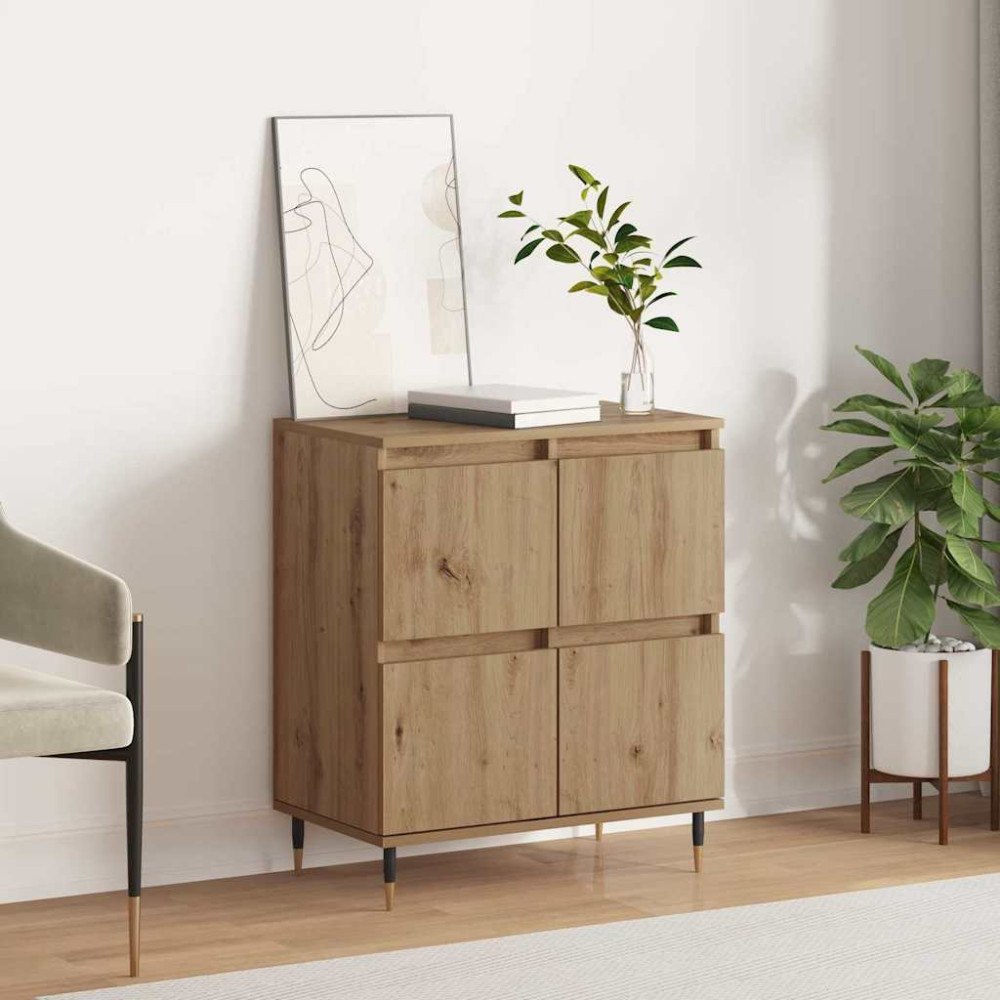vidaXL Sideboard med lagring med dörr Brun 60 x 35 x 70 cm Konstruerat trä