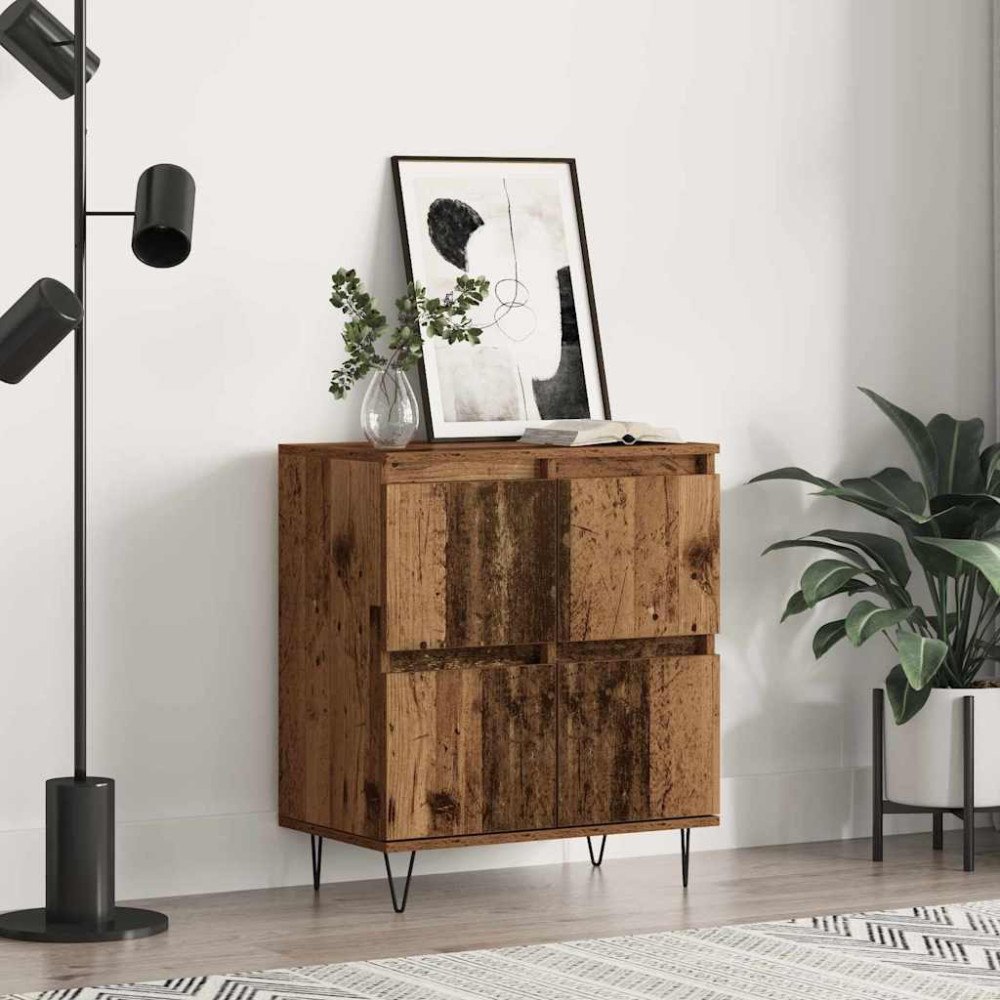 vidaXL Sideboard med lagring med dörr Brun 60 x 35 x 70 cm Konstruerat trä