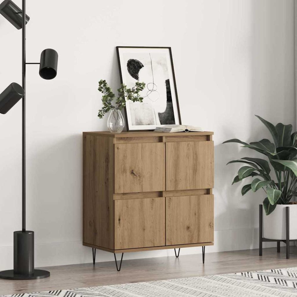 vidaXL Sideboard med lagring med dörr Brun 60 x 35 x 70 cm Konstruerat trä