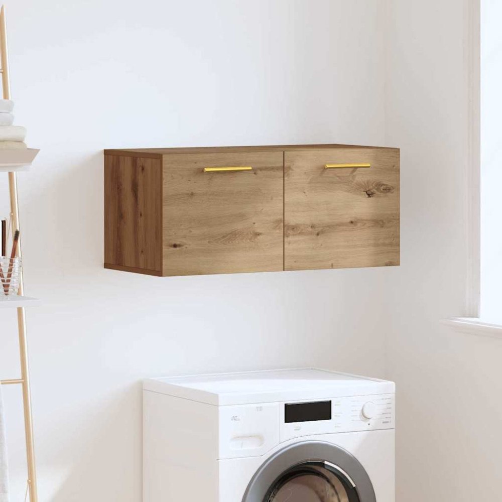 vidaXL Väggskåp Hantverks-ek 80 x 36.5 x 35 cm Konstruerat trä