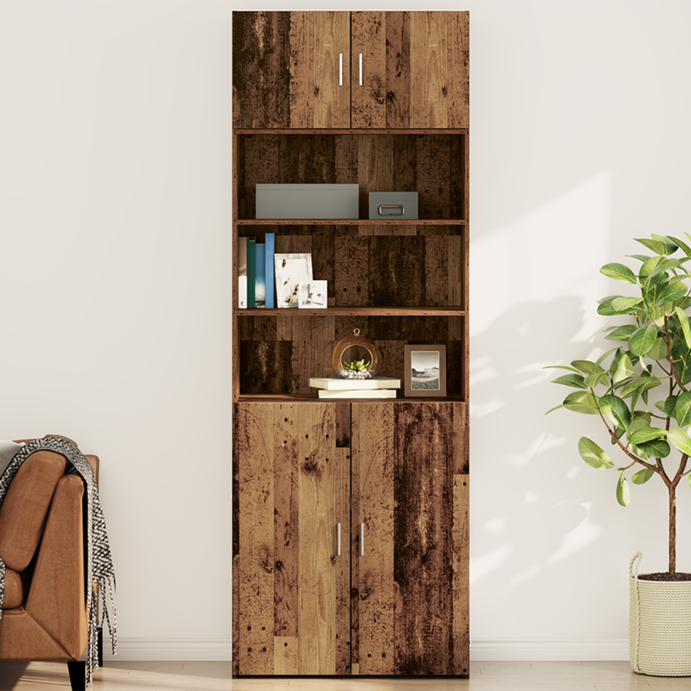 vidaXL Väggskåp Gammalt trä 80 x 42.5 x 40 cm Konstruerat trä