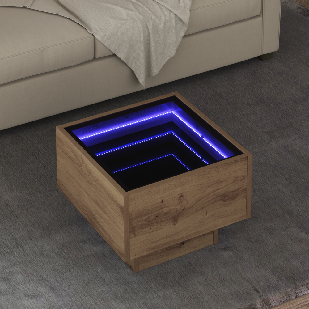 vidaXL Kaffeebord artisan ek 40 x 40 x 30 cm Konstruerat trä