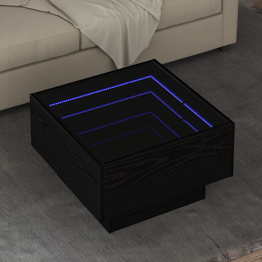 vidaXL Kaffeebord Svart ek 50 x 50 x 30 cm Konstruerat trä