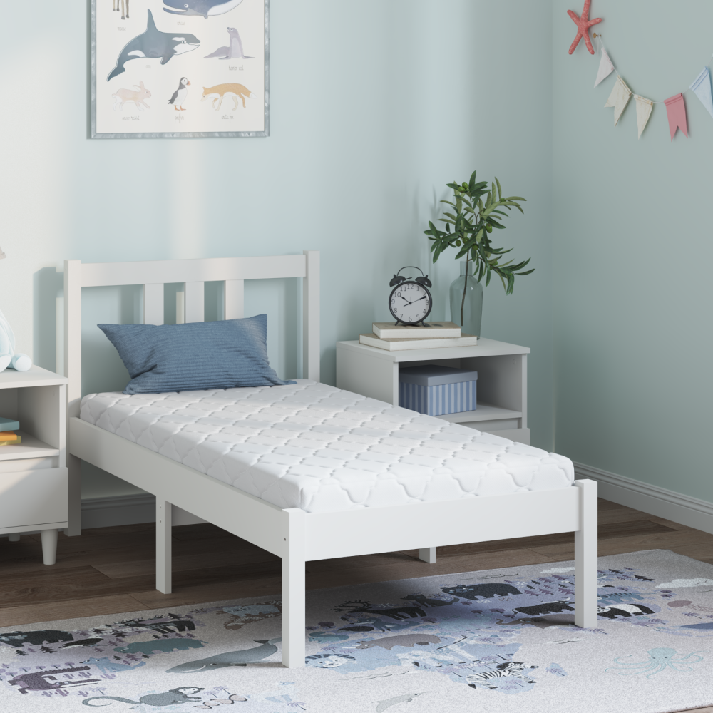 vidaXL Madrass med kokoslager Vit 140 x 70 cm PU skum