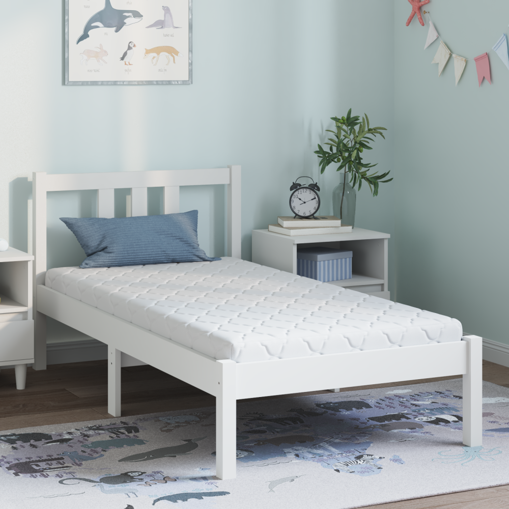 vidaXL Madrass med kokoslager Vit 160 x 80 cm PU skum
