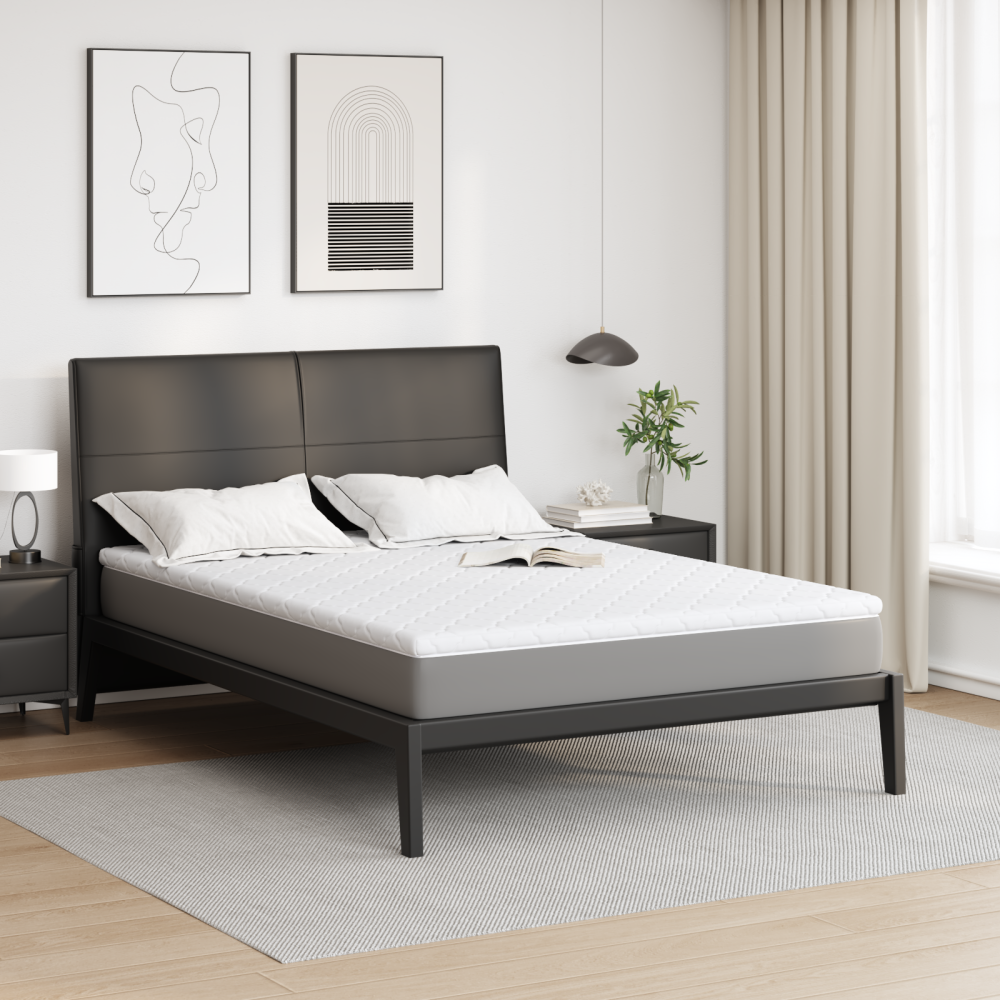 vidaXL Madrasskydd Vit 160 x 200 cm Icke-klibbig polyester
