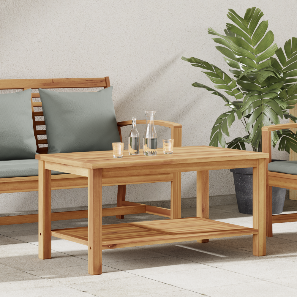 vidaXL Kaffeebord Brun 90 x 50 x 45 cm Massivt teakträ