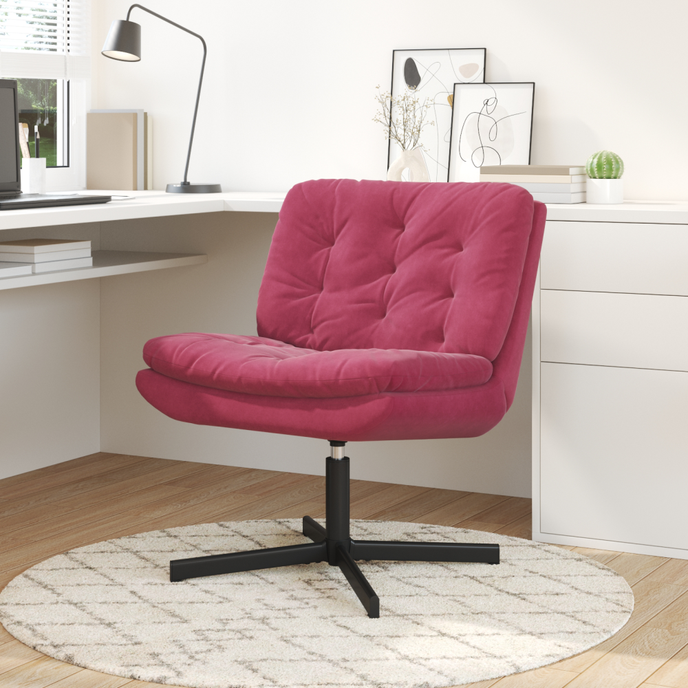 vidaXL Svängbar Avkopplingsstol Övrigt Vinröd 63 x 75 x 76 cm Sammet