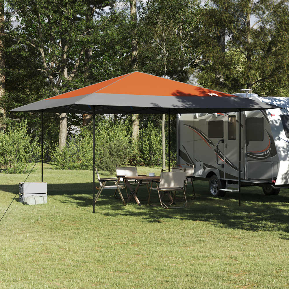 vidaXL Pop-up Markistält Orange 400 x 400 cm tyg