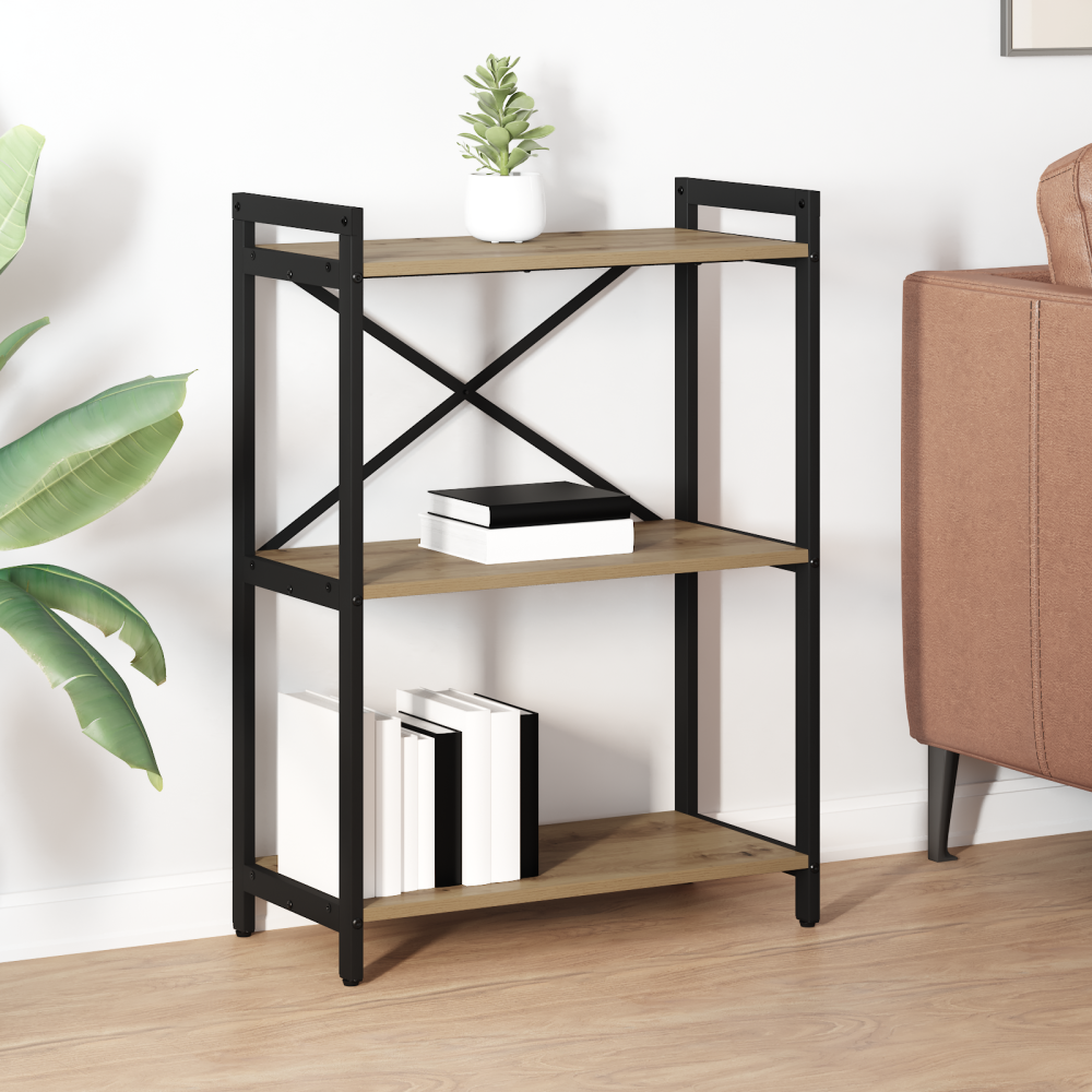 vidaXL Bokhylla artisan ek 60 x 30 x 83 cm Konstruerat trä
