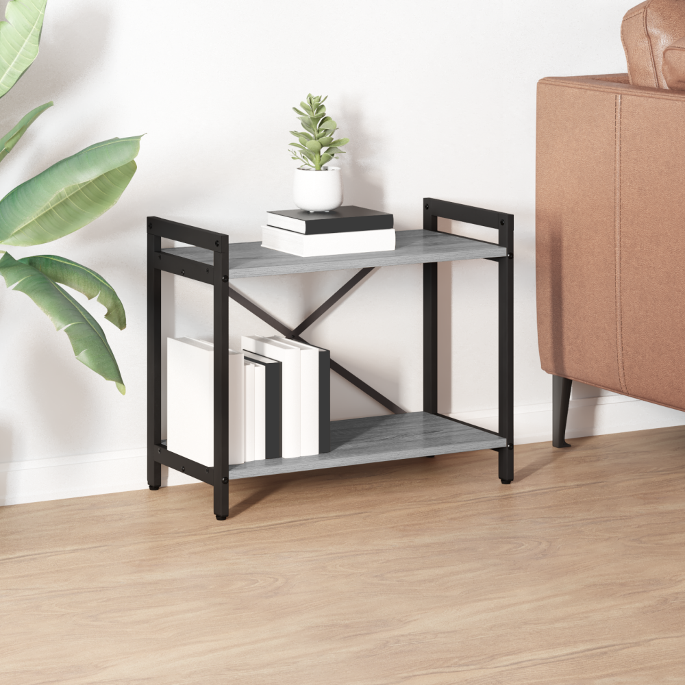 vidaXL Bokhylla Grå sonoma 60 x 30 x 48.5 cm Konstruerat trä