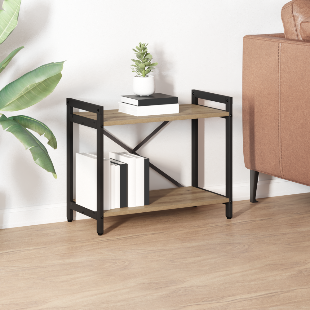 vidaXL Bokhylla artisan ek 60 x 30 x 48.5 cm Konstruerat trä