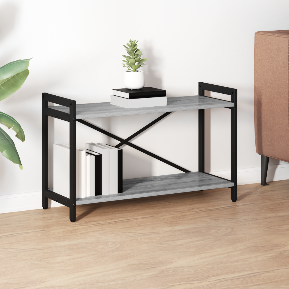 vidaXL Bokhylla Grå sonoma 80 x 30 x 48.5 cm Konstruerat trä