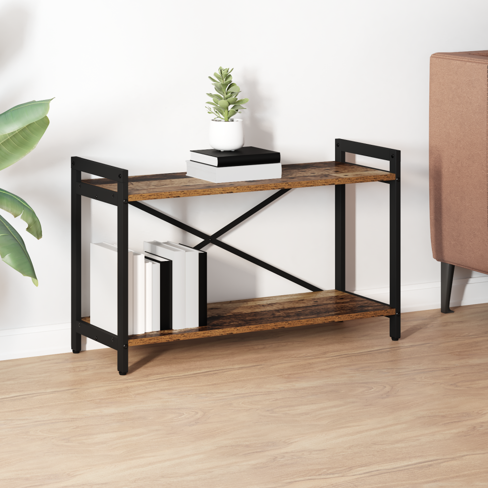 vidaXL Bokhylla Gammalt trä 80 x 30 x 48.5 cm Konstruerat trä