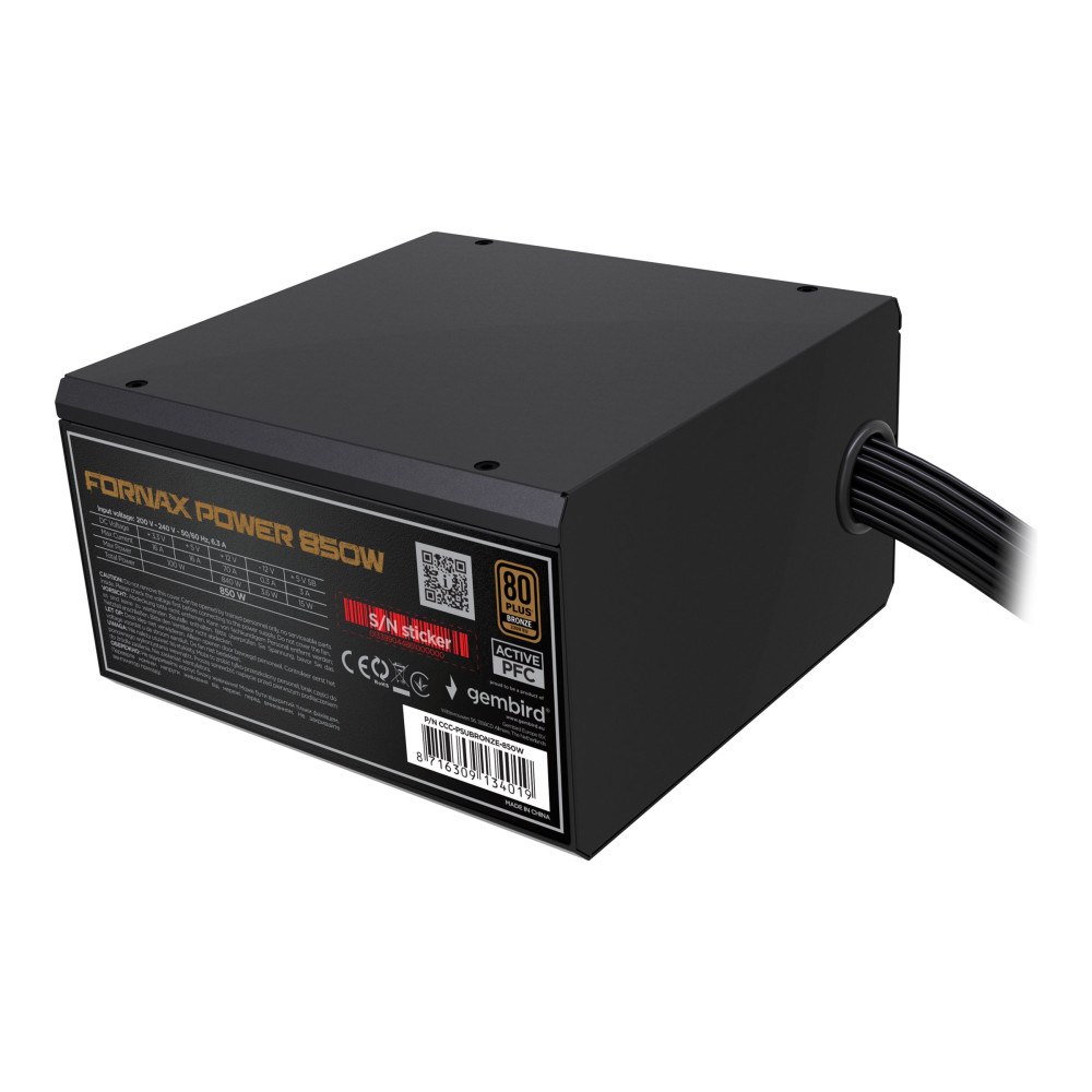 Gembird Gembird CCC-PSUBRONZE-850W - nätaggregat - 850 Watt