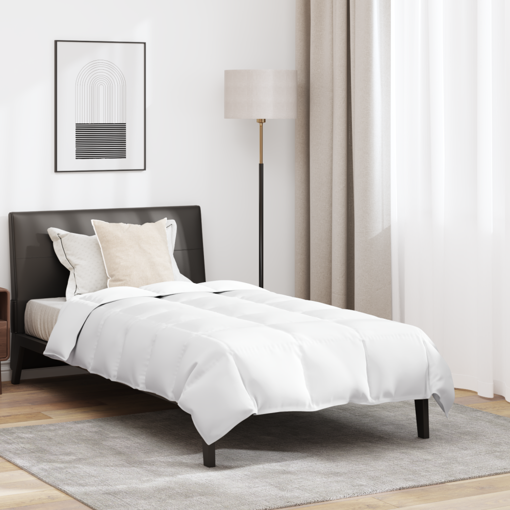 vidaXL Duntäcke Övrigt med kudde 2 pcs Vit 155 x 200 cm Dun