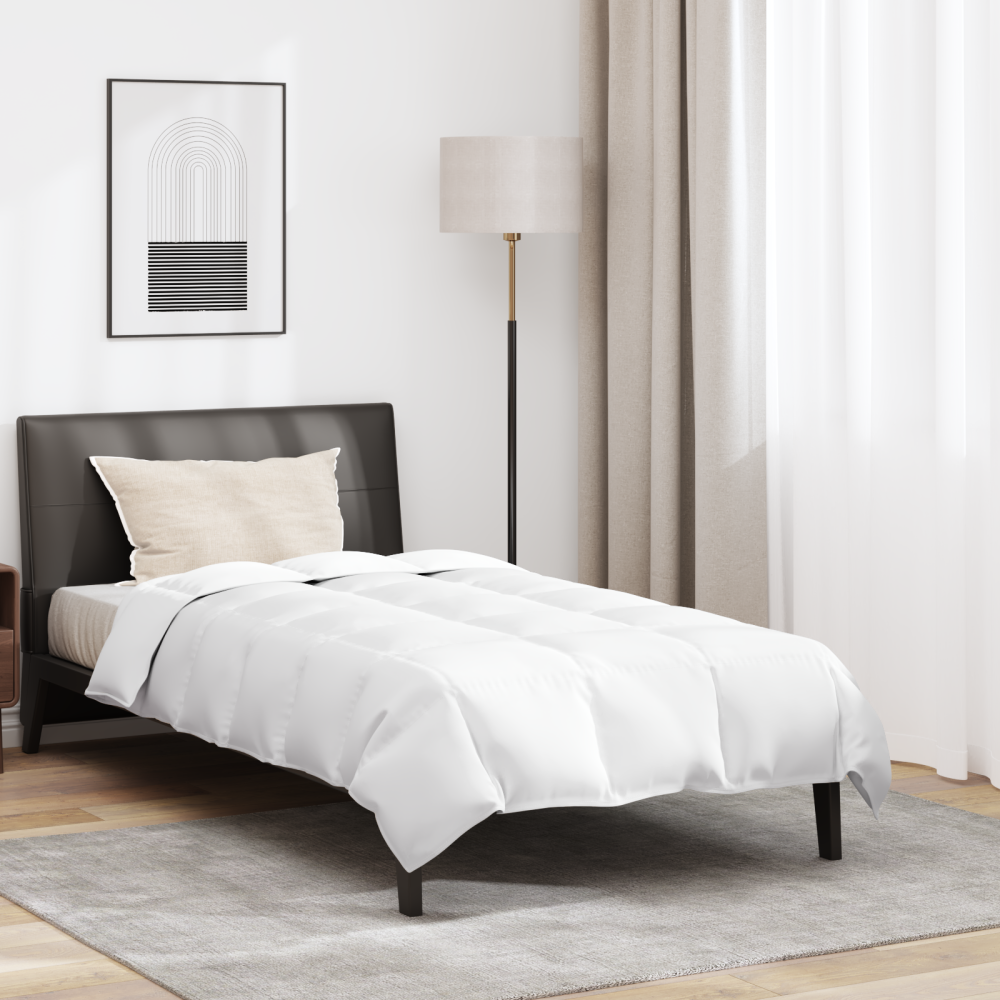 vidaXL Duntäcke Övrigt med kudde 2 pcs Vit 140 x 220 cm Dun