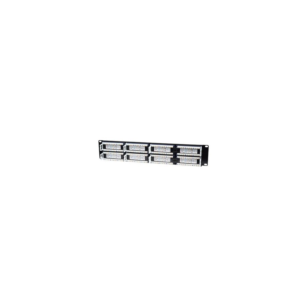 intellinet Intellinet Patch Panel, Cat5e, UTP, 48-Port, 2U, Black - patch-panel - 2U - 19"