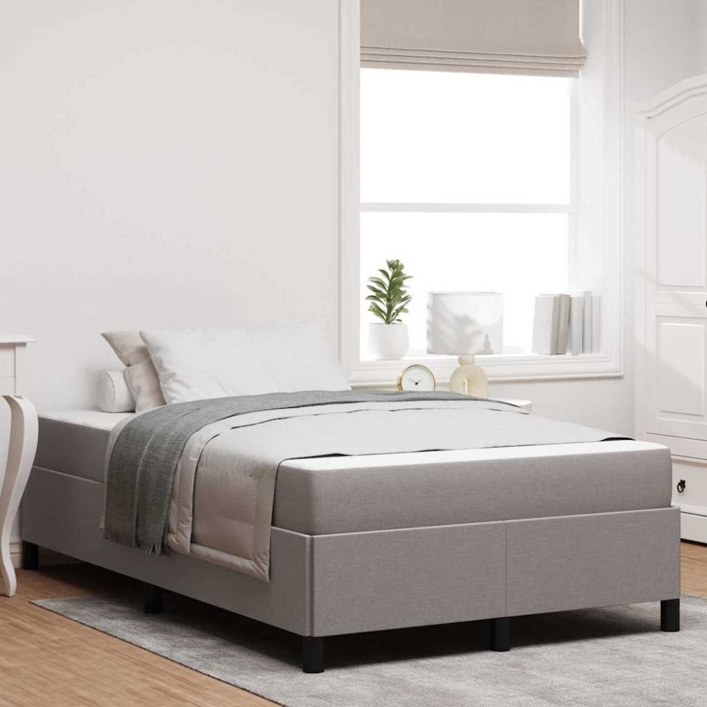 vidaXL Bäddfjäder Taupe 120 x 190 cm tyg